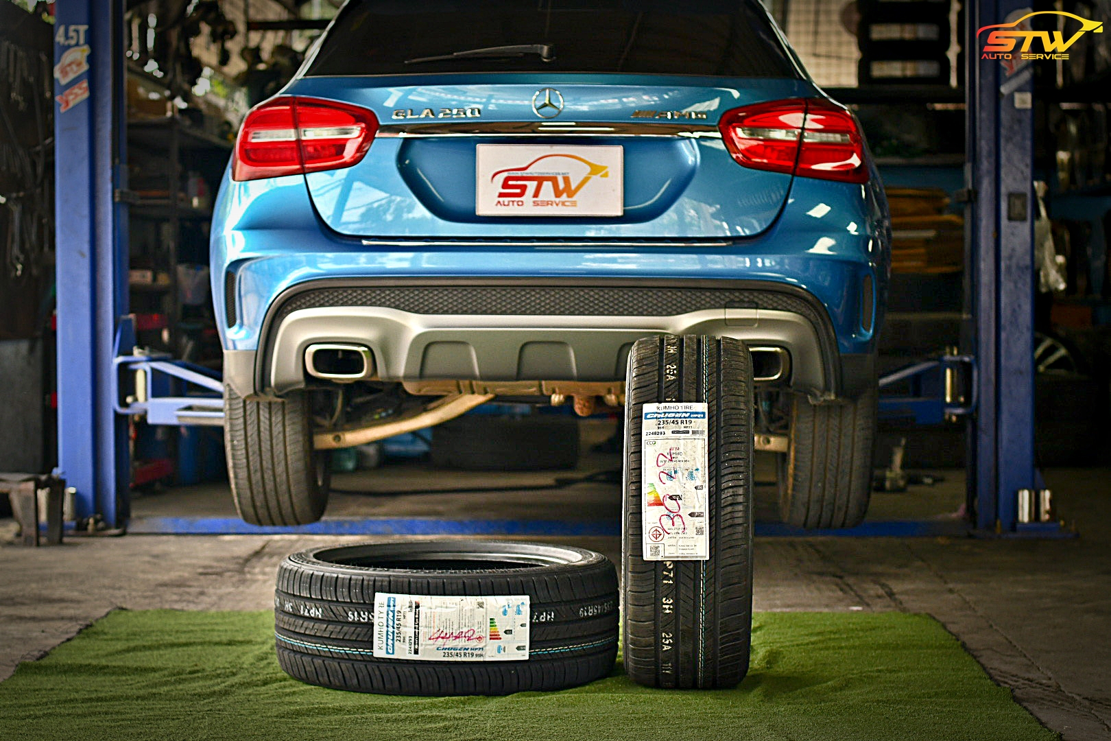 ยาง KUMHO Crugen HP71 235/45R19 95H ติดตั้งใส่ Mercedes Benz GLA250