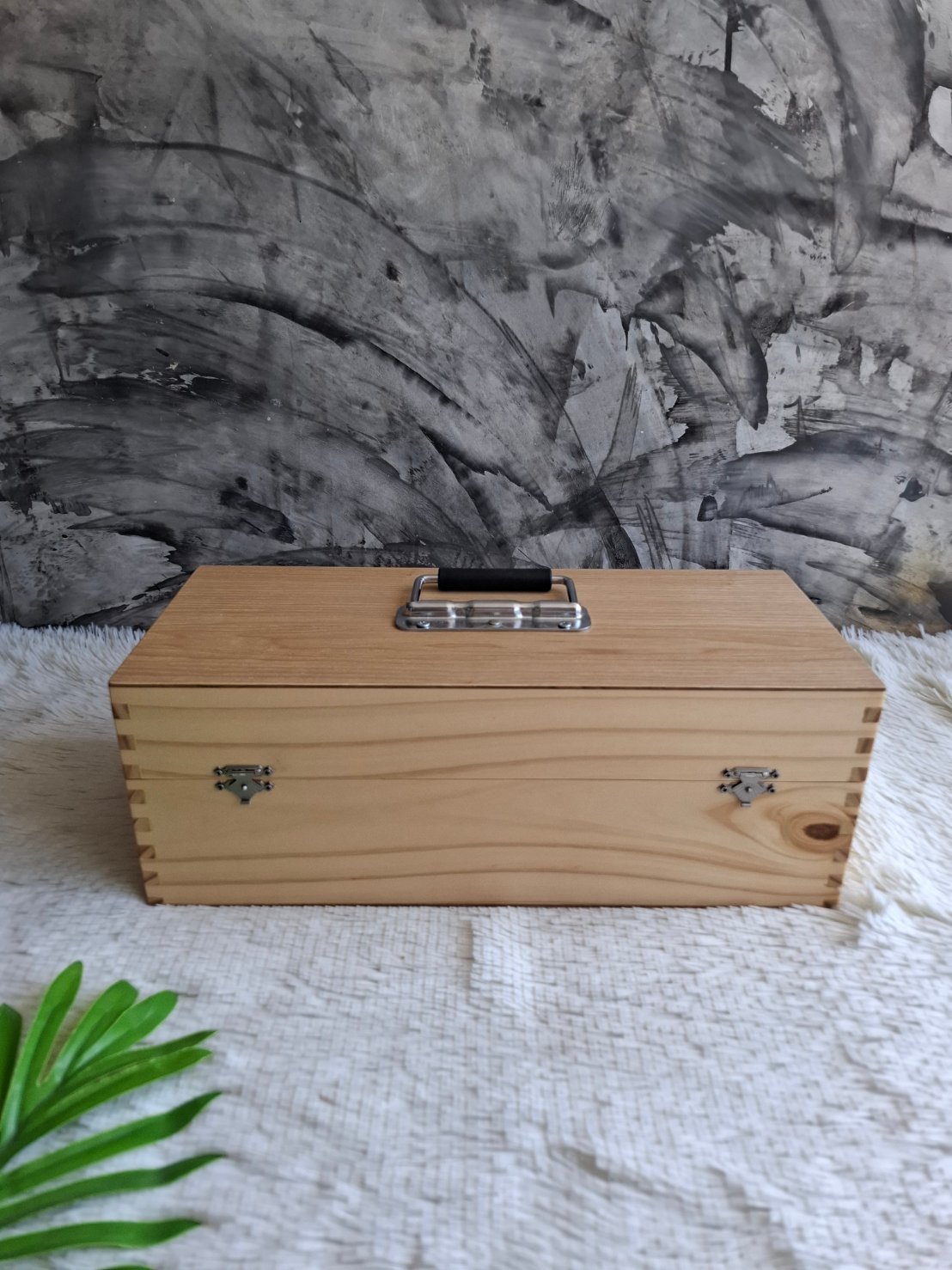 กล่องไม้ฝาล็อคแบ่งช่อง