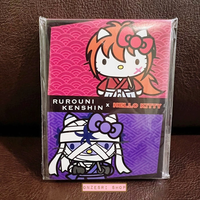 Post it / Sticky Note แบบเล่ม ลาย Rurouni Kenshin x Hello Kitty (Limited) ขนาด 10 x 7.4 x 0.8 ซม. กระดาษ 3 ลาย รวม 90 แผ่น
