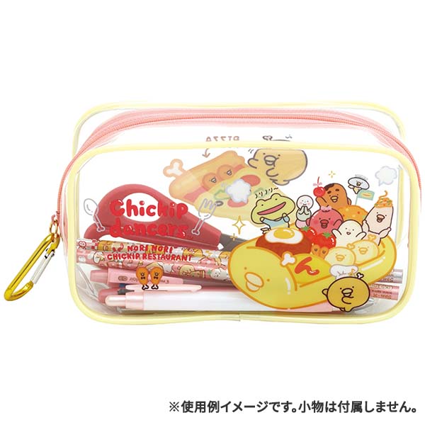 กระเป๋า Chickip Dancers - Nori Nori Chickip Restaurant Pen Pouch แบบใส ใส่เครื่องเขียนได้ ขนาด 10 x 18 x 6 ซม.