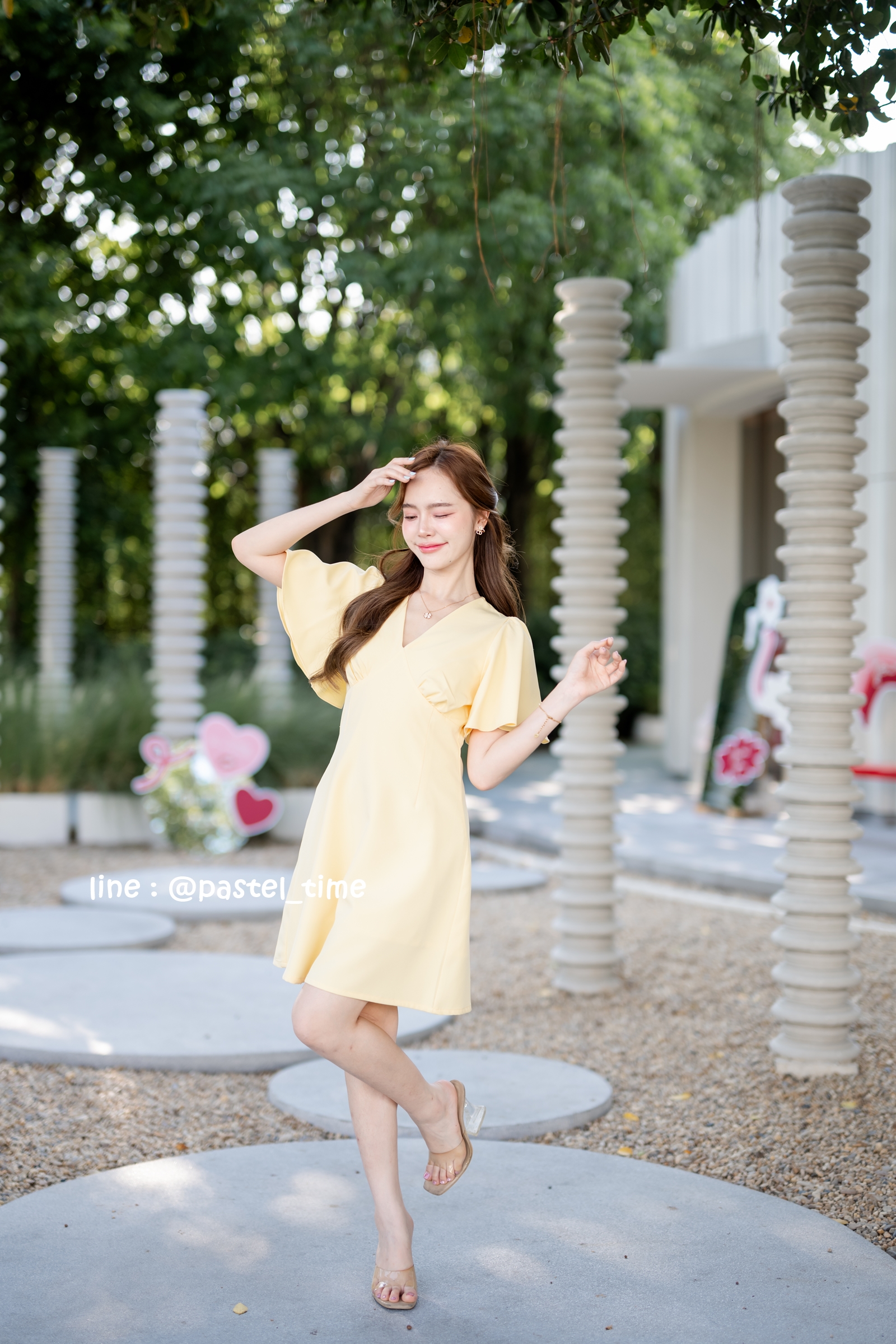 Sassy Flare Dress : สีเหลือง