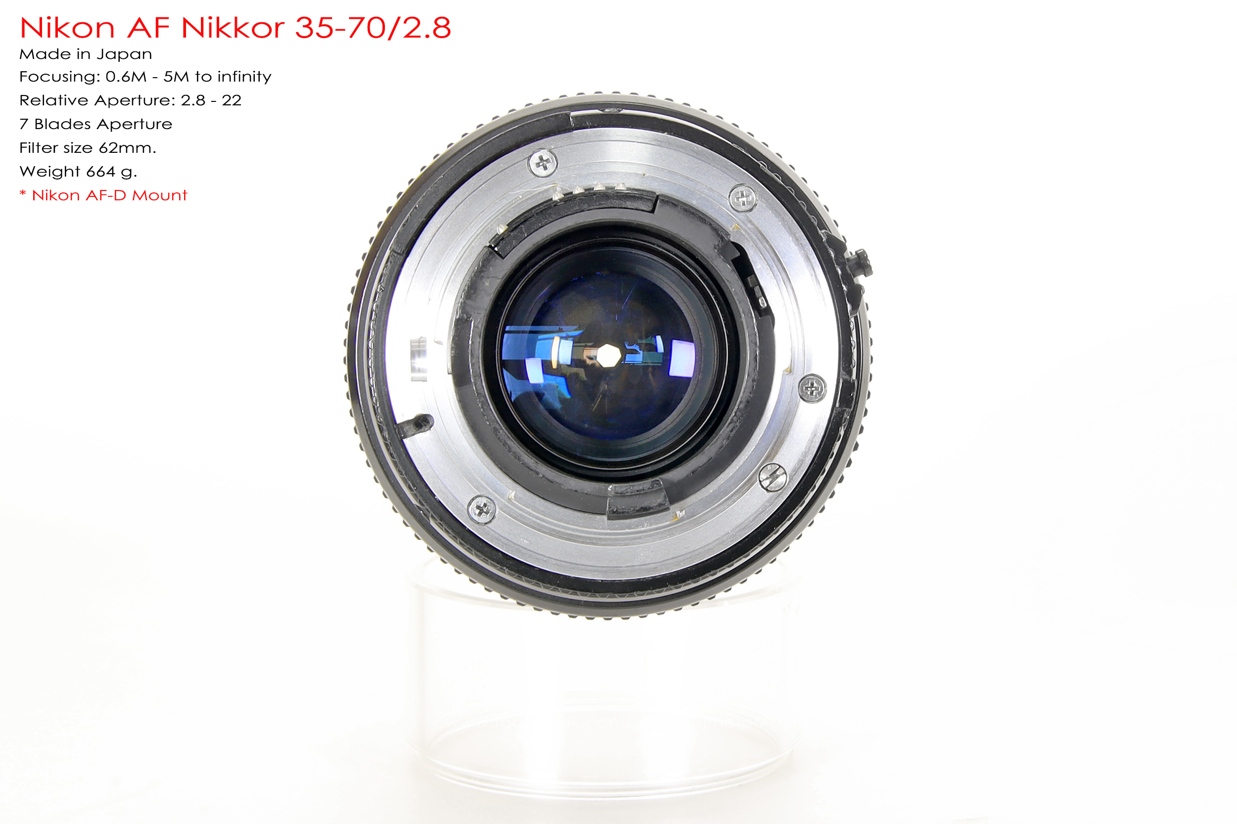 Nikon AF Nikkor 35-70/2.8 *Nikon AF-D Mount เลนส์ซูมเกรดโปรเอฟไม่ไหล