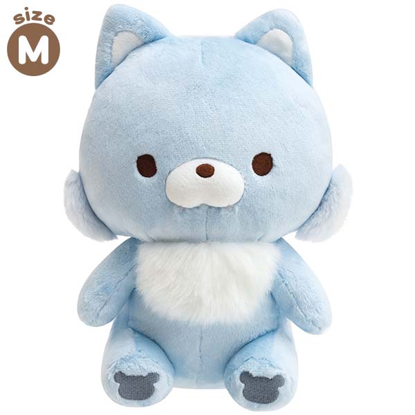 ตุ๊กตา Rilakkuma - Chairoi Koguma and Doll ไซส์ M แบบ Blue Wolf (หมาป่าสีฟ้า เพื่อนโคกุมะ) ขนาด 26 x 19 x 13 ซม.