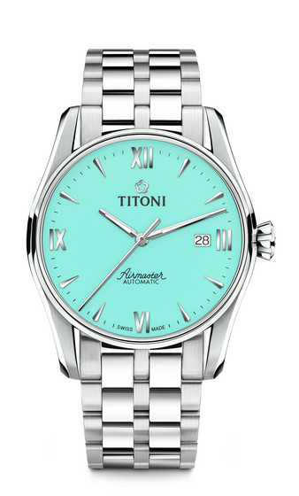 (ประกันศูนย์ไทย 2 ปี) TITONI Automatic AIRMASTER 40mm (Tiffany Blue) 83908 S-691