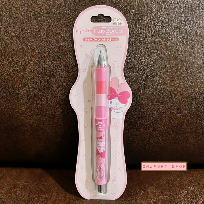 ดินสอกดเขย่าไส้ Dr.Grip PlayBorder ลาย My Melody สีชมพู ตรงที่จับสามารถถอดสลับสีกันได้