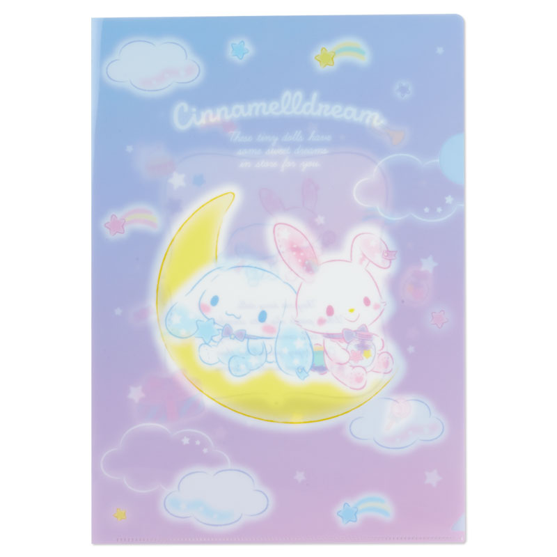 Set แฟ้ม A4 Cinnamelldream จาก Sanrio (Limited) เป็นการรวมกันของ Cinnamoroll x Wish Me Mell มี 2 แฟ้มในเซ็ต