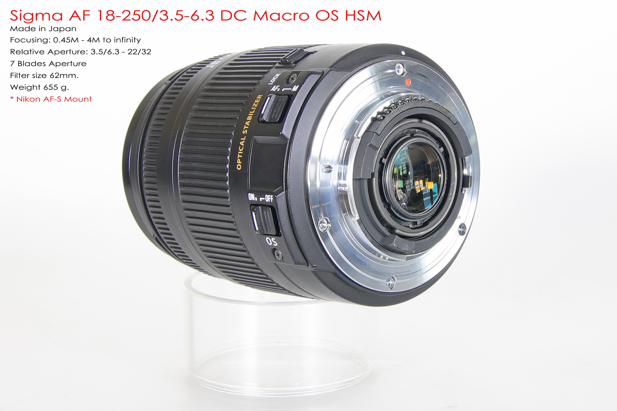 Sigma AF 18-250/3.5-6.3 DC Macro OS HSM *Nikon AF-S Mount เลนส์ซูมอเนกประสงค์ 14 เท่ามีกันสั่น