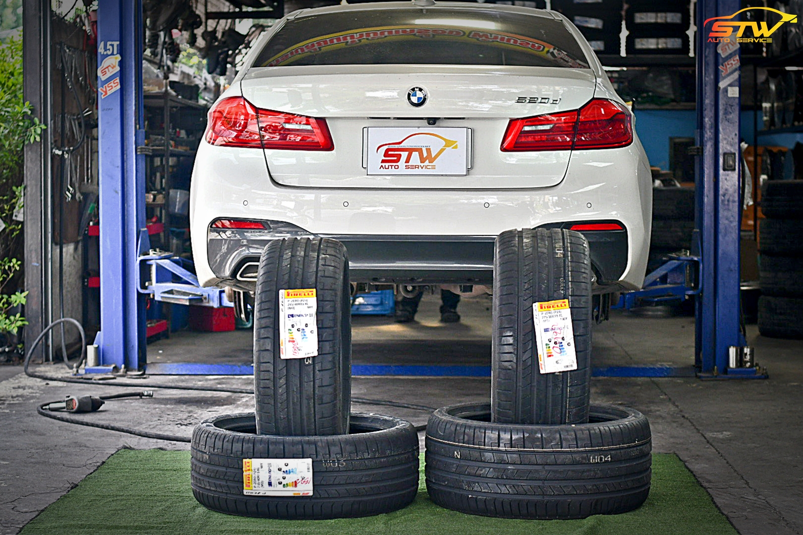 เปลี่ยนยาง BMW Series 5 520d PIRELLI P Zero PZ4 (MO) F 245/40R19 98Y R 275/35R19 100Y
