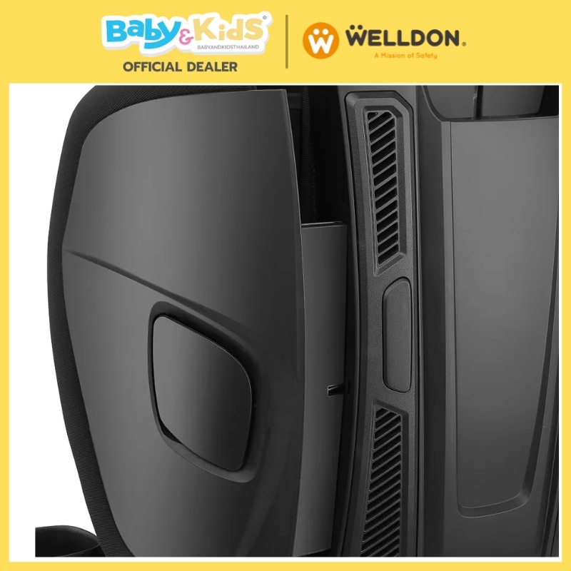 Welldon Booster รุ่นDenfender คาร์ซีท คาร์ซีทเด็ก สำหรับ 3-12 ปี มาตรฐาน i-size ติดตั้งระบบ Isofix สี Bunny Gray