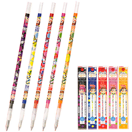 ไส้ปากกา Zebra Sarasa Prefill แบบ Limited จากญี่ปุ่น พิมพ์ลาย Fujiya Peko Milky ที่ไส้ หัว 0.5 มี 5 แบบให้เลือก