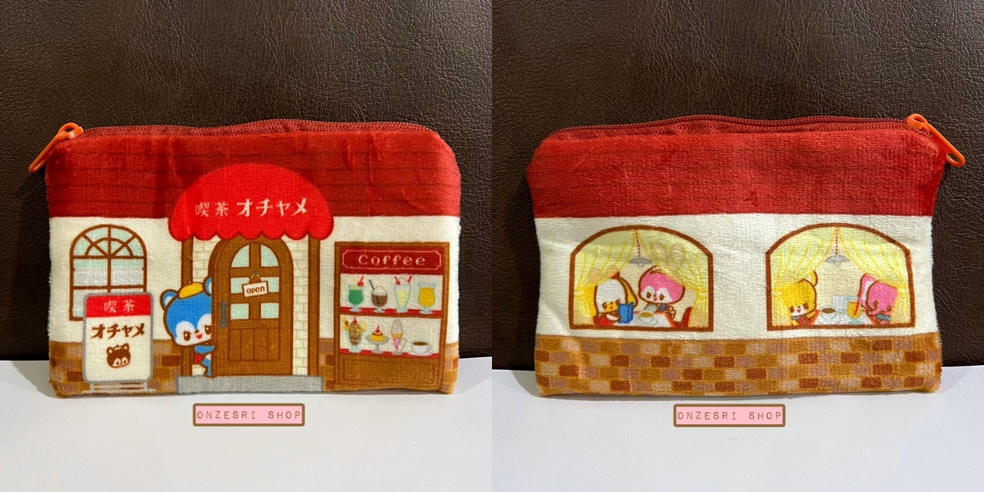 กระเป๋า Ochame Friends Fluffy Shop Pouch ขนาด 9 x 15 ซม. มี 5 แบบให้เลือก