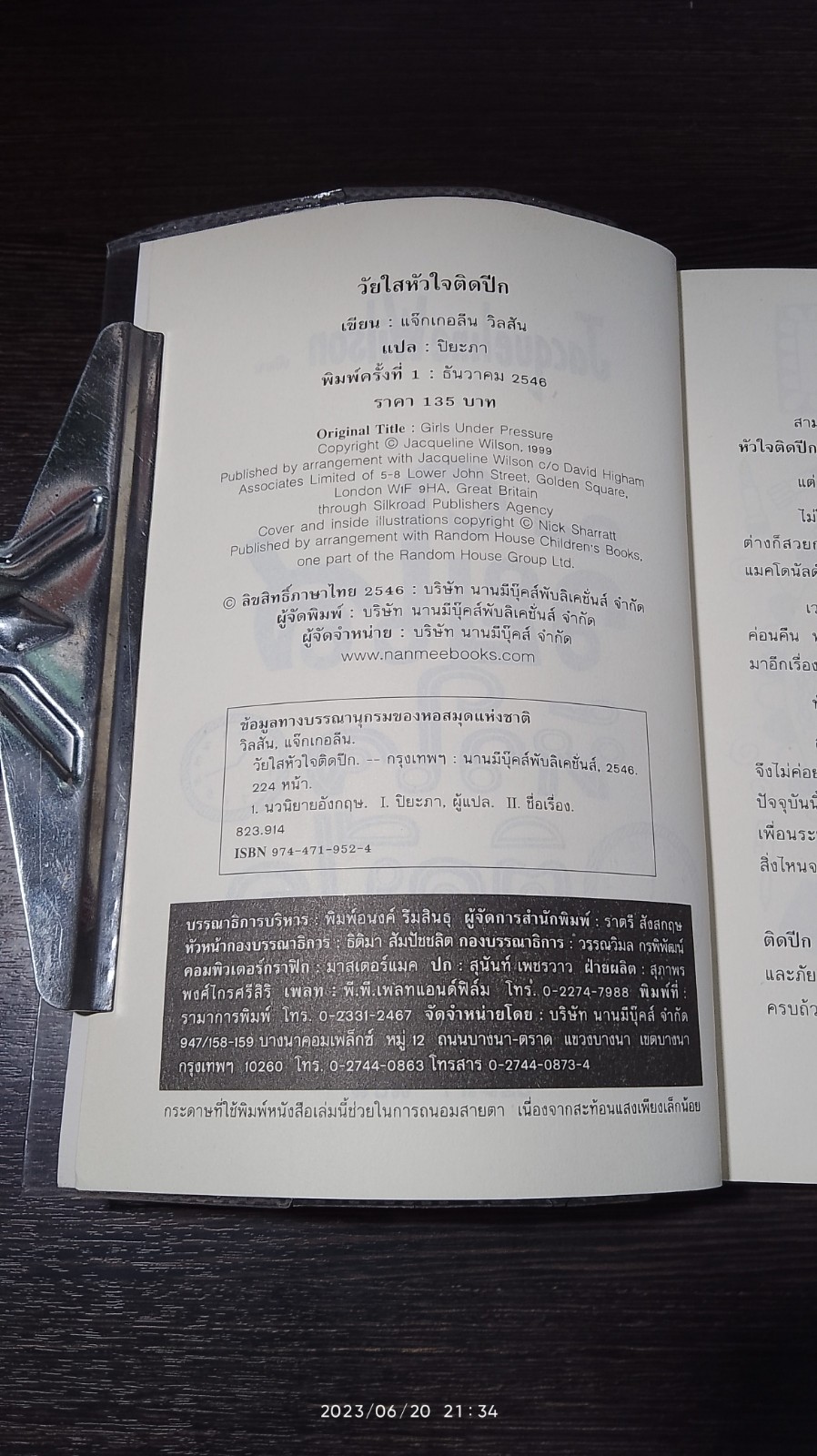 วัยใสหัวใจติดปีก / Jacqueline Wilson
