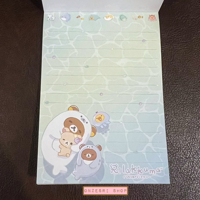 สมุดฉีก Rilakkuma Under the Sea ลายสีขาว ขนาด 14.8 x 10.5 ซม. มี 4 ลาย รวม 100 แผ่น