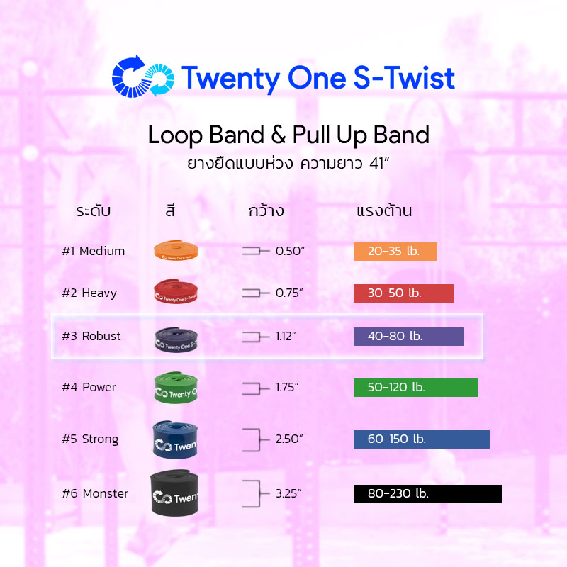 ยางยืดออกกำลังกายแบบห่วง Loop Band Purple (Robust)