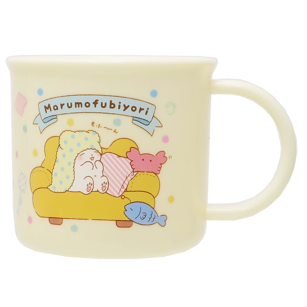 แก้วน้ำ Marumofubiyori หมีผ้าห่มจาก Sanrio เป็นพลาสติก ขนาด 7.4 x 6.8 ซม. 200 ml