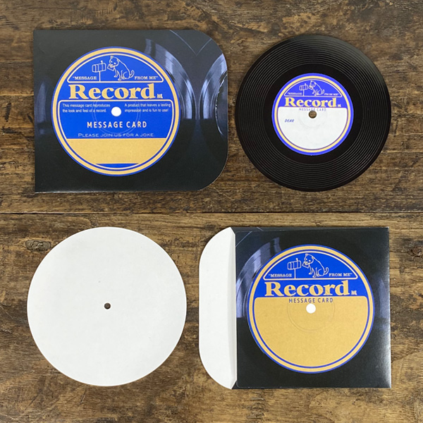 เซ็ตกระดาษพร้อมซอง Cobato Japan ลายแผ่นเสียง Retro Record Style ทำเป็นลายสไตล์ย้อนยุค มาพร้อมซอง อย่างละ 2 เซ็ต ขนาด 9.8 x 9.8 ซม.