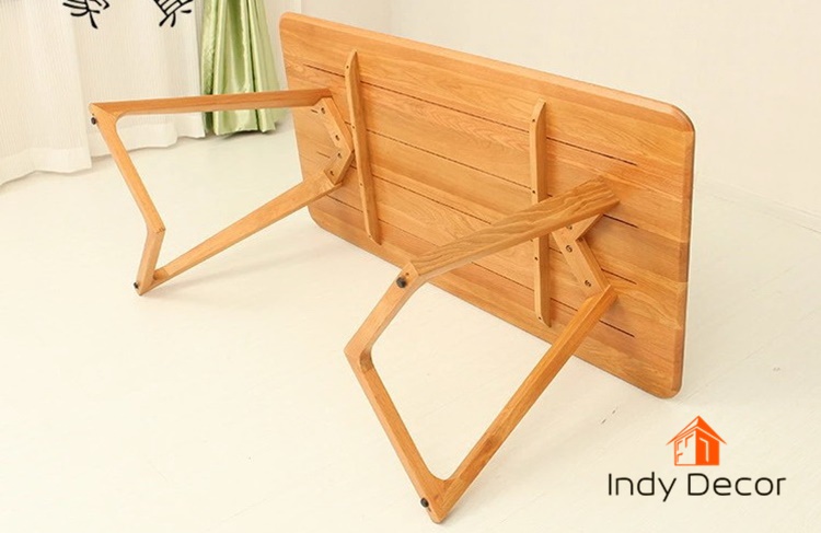 โต๊ะอาหารไม้โอ๊ค รุ่น Boomber สีธรรมชาติ