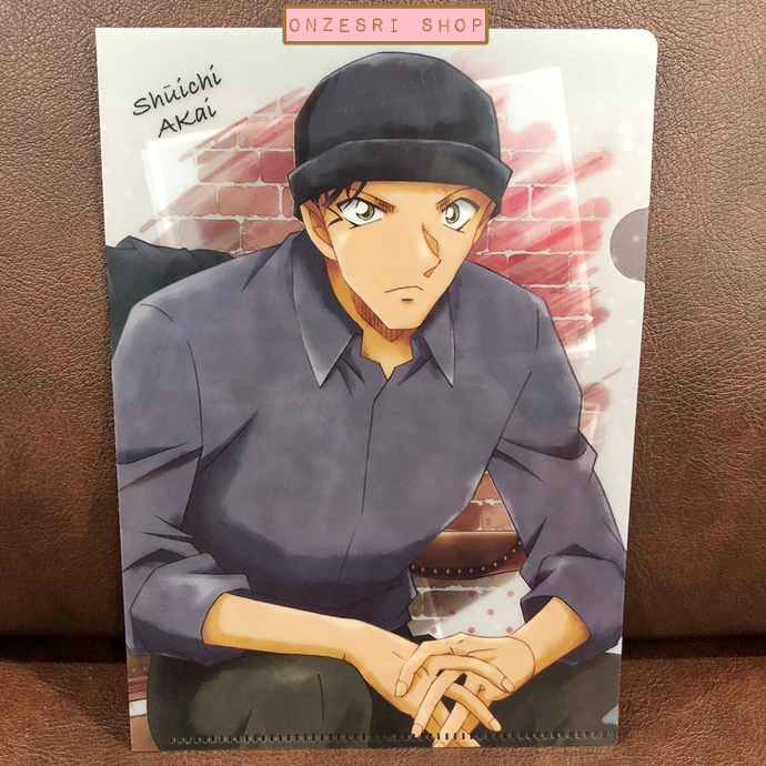 แฟ้มเล็กขนาด A5 ขนาด 14.5 x 20.5 ซม. Detective Conan Art Series Mini Clear File ลาย Shuichi Akai มาพร้อมซองกระดาษใส่ลายเฉพาะ ไม่มีวางจำหน่ายทั่วไปนะคะ ต้องกดตู้ที่ญี่ปุ่นมาค่ะ