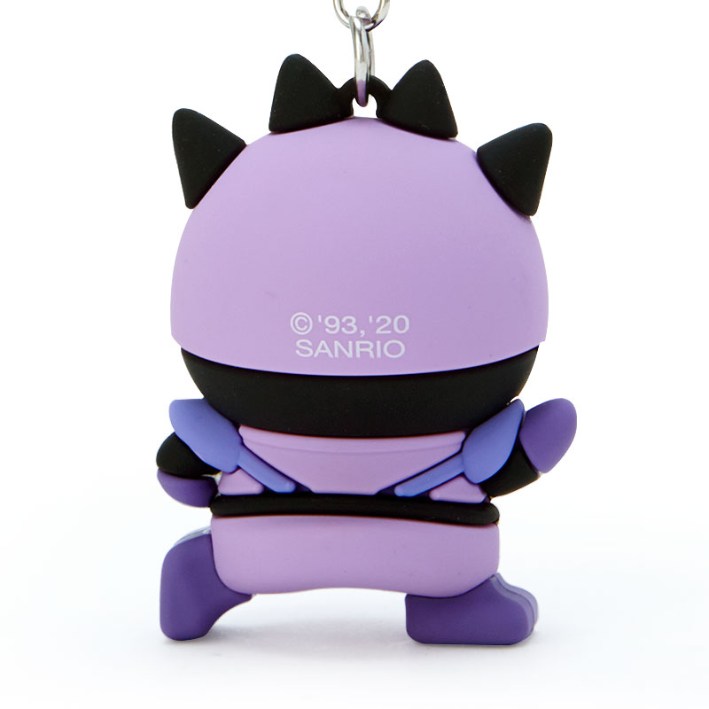 พวงกุญแจ Sanrio Hapidanbui Hero Collection แบบ Badtz Maru เป็นตัวเล็ก ๆ ทำจาก PVC ขนาด 5.6 x 3.6 x 4.1 ซม.
