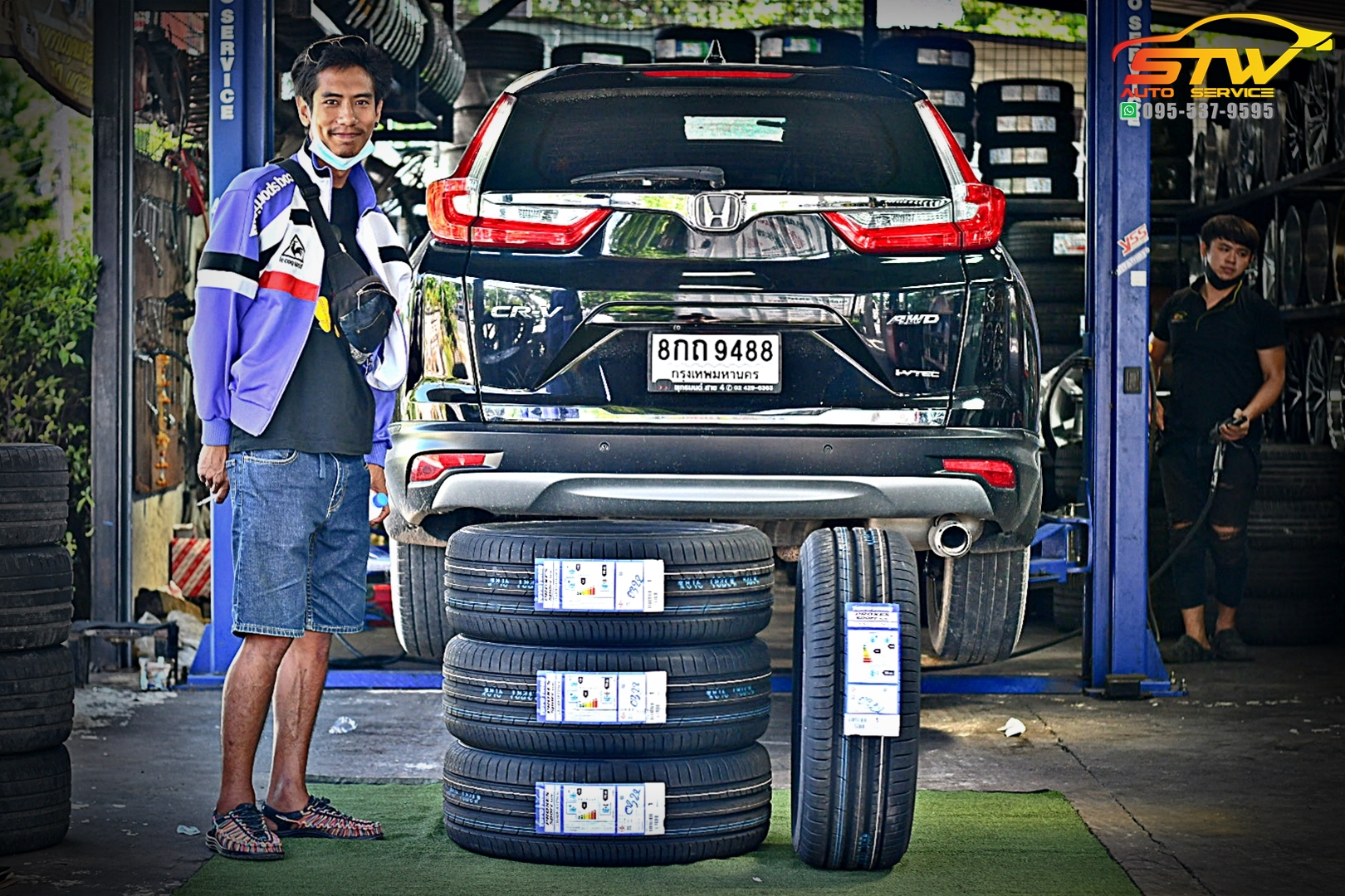 เปลี่ยนยาง HONDA CRV TOYO PROXES SPORT SUV 235/60R18 107W