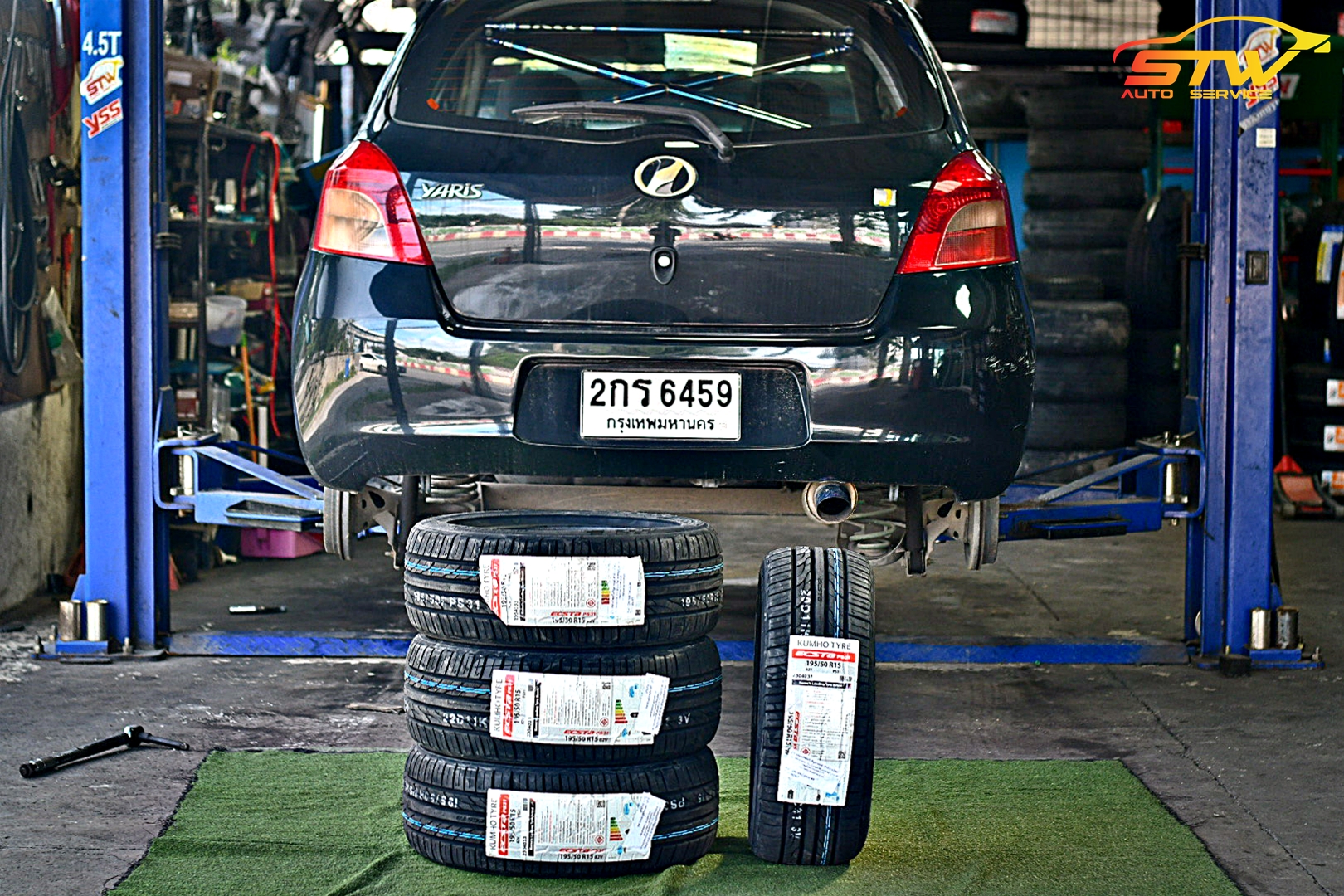 ยาง KUMHO ECSTA PS31 195/50R15 82V ติดตั้งใส่ TOYOTA YARIS