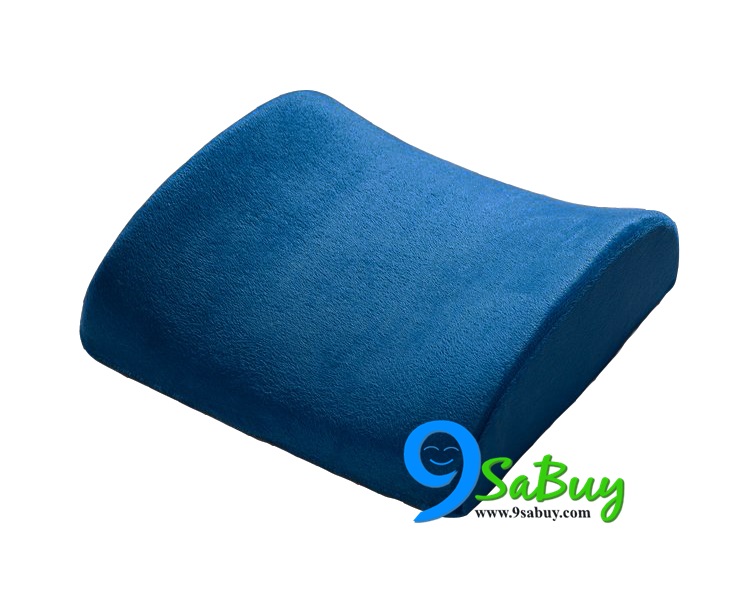 เบาะรองหลัง เพื่อสุขภาพ memory foam สีน้ำเงิน บรรเทาอาการ ปวดหลัง ส่งฟรี