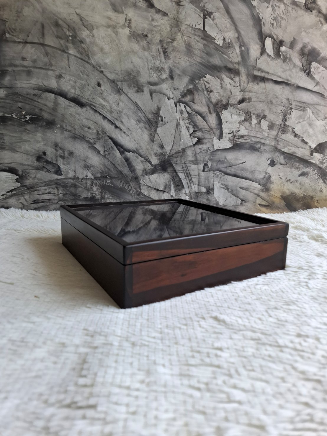 กล่องไม้สน สีวอลนัท