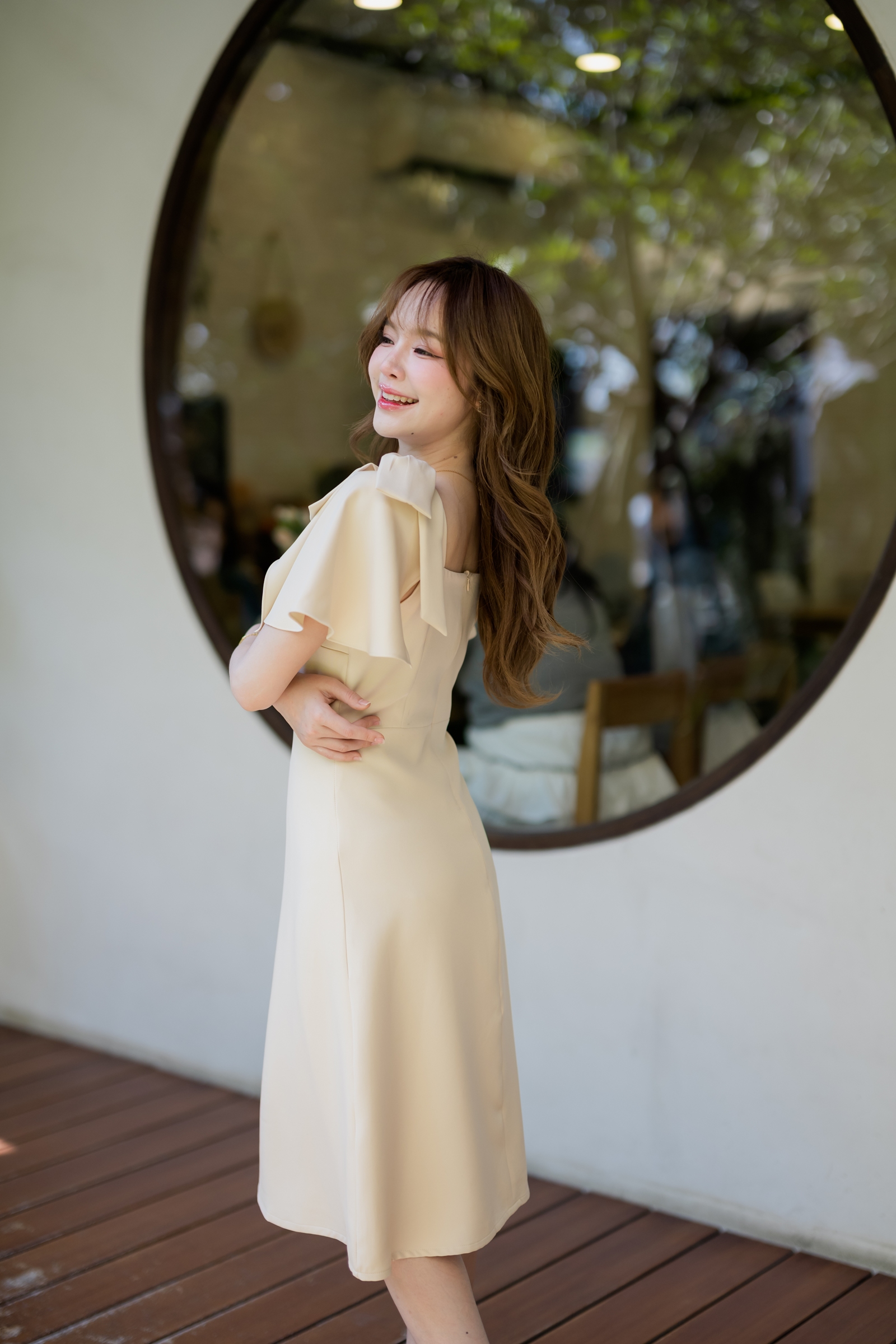 Bellette Bow Shoulder Dress