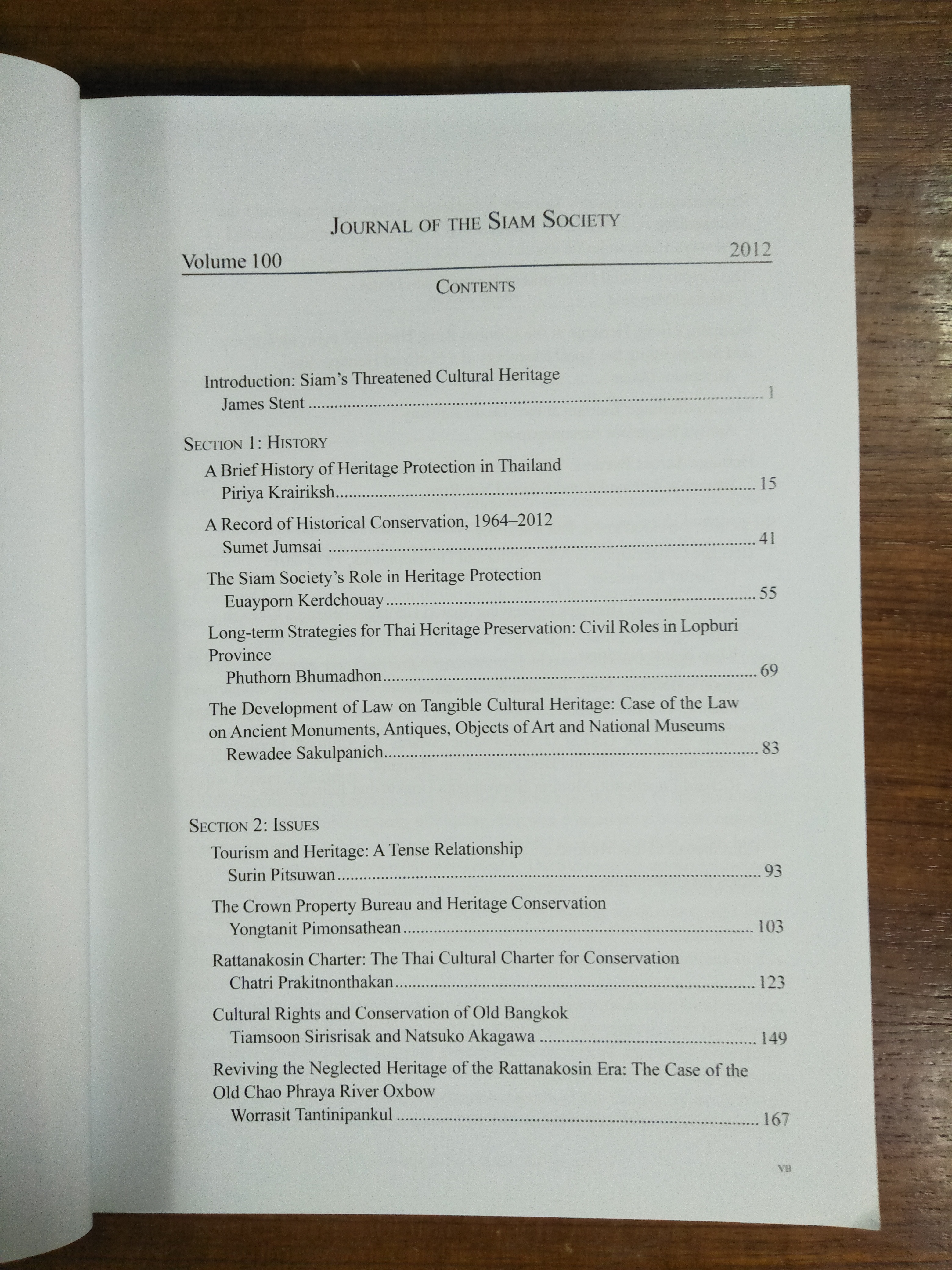 Journal of the Siam Society : Volume 100 / 2012