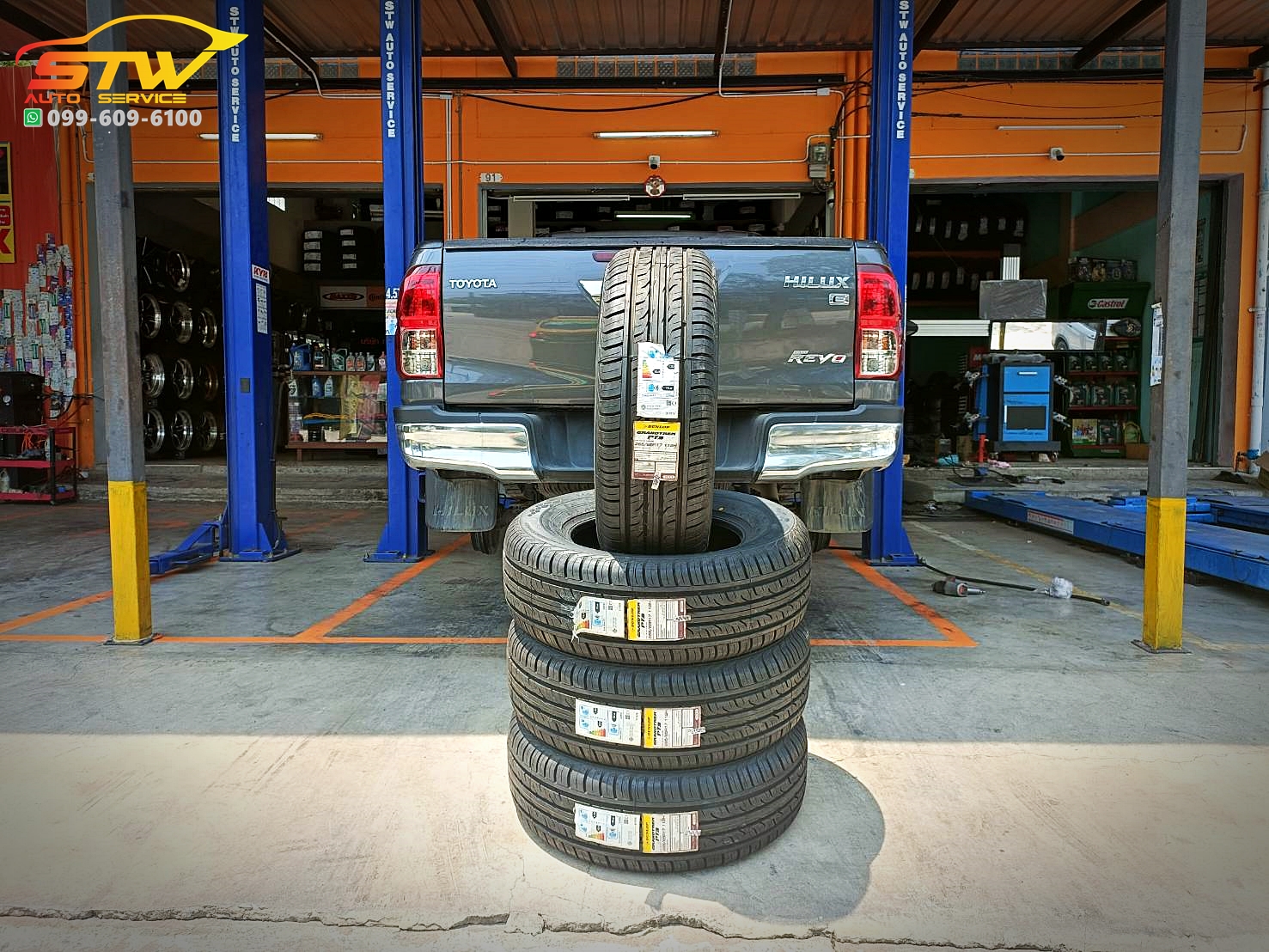 ยาง DUNLOP PT3 265/65R17 112H ติดตั้งใส่ TOYOTA HILUX REVO