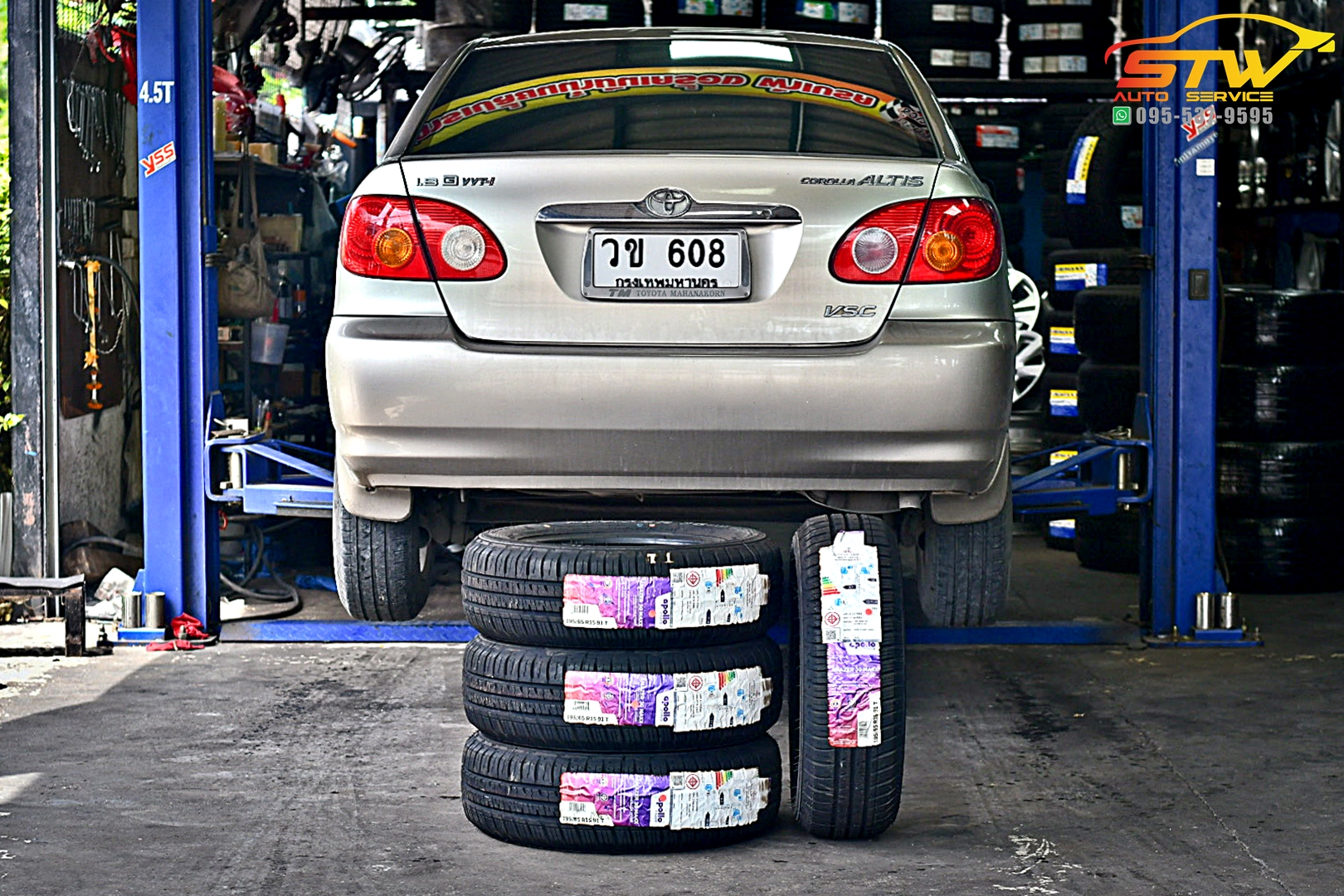 เปลี่ยนยาง TOYOTA ALTIS APOLLO AMAZER 3G Maxx 195/65R15 91T