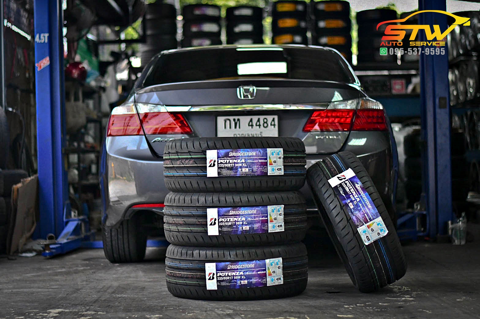 ยางใหม่ BRIDGESTONE POTENZA RE004 225/50R17 98W XL