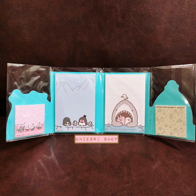 สมุดฉีกแบบเล่ม Kanahei's Small Animals in Aquarium (Limited) ขนาด 7.8 x 10.9 x 1.3 ซม. มีกระดาษ 4 ลาย รวม 80 แผ่น