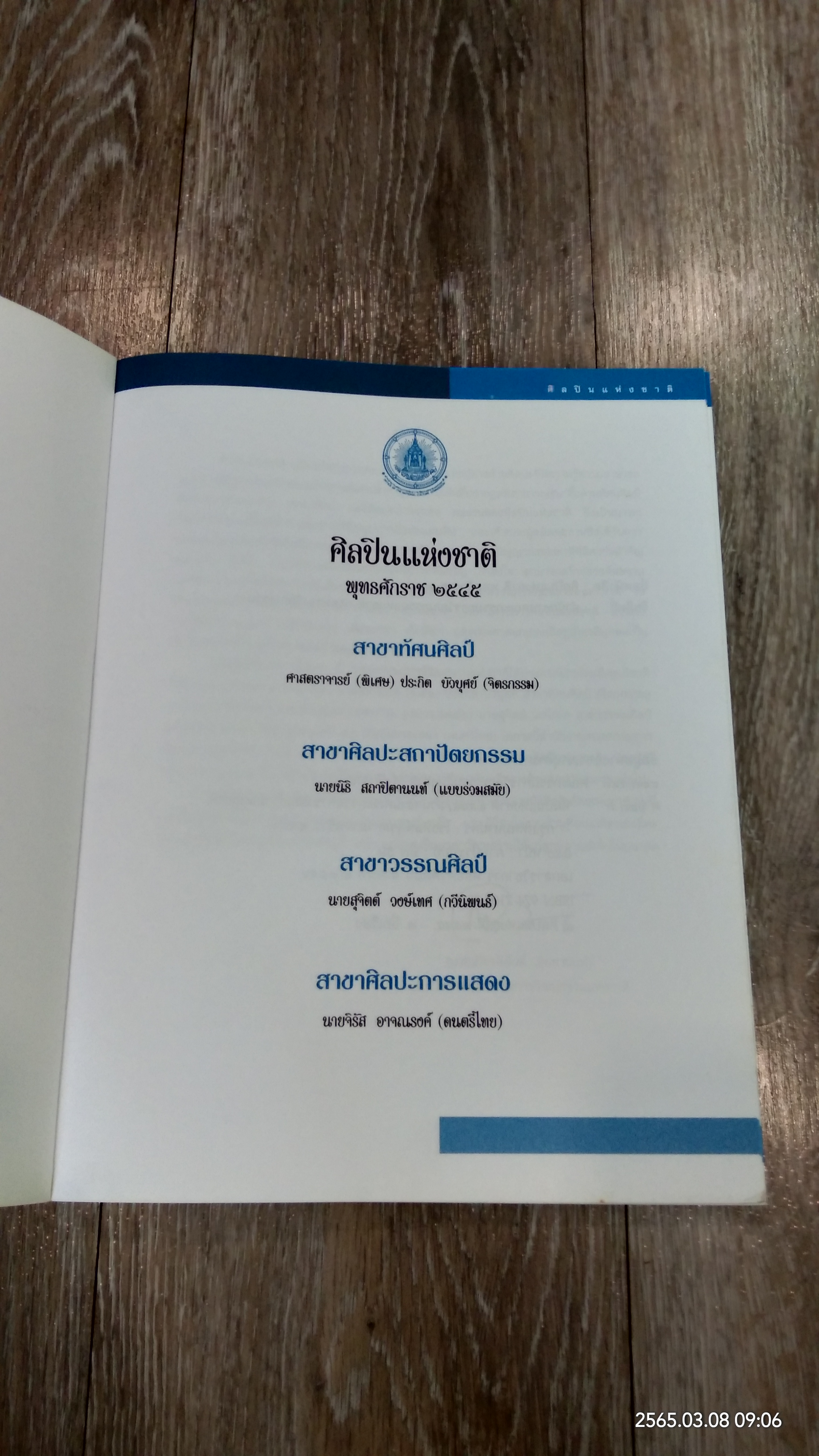 ศิลปินแห่งชาติ พุทธศักราช ๒๕๔๕ / กระทรวงวัฒนธรรม