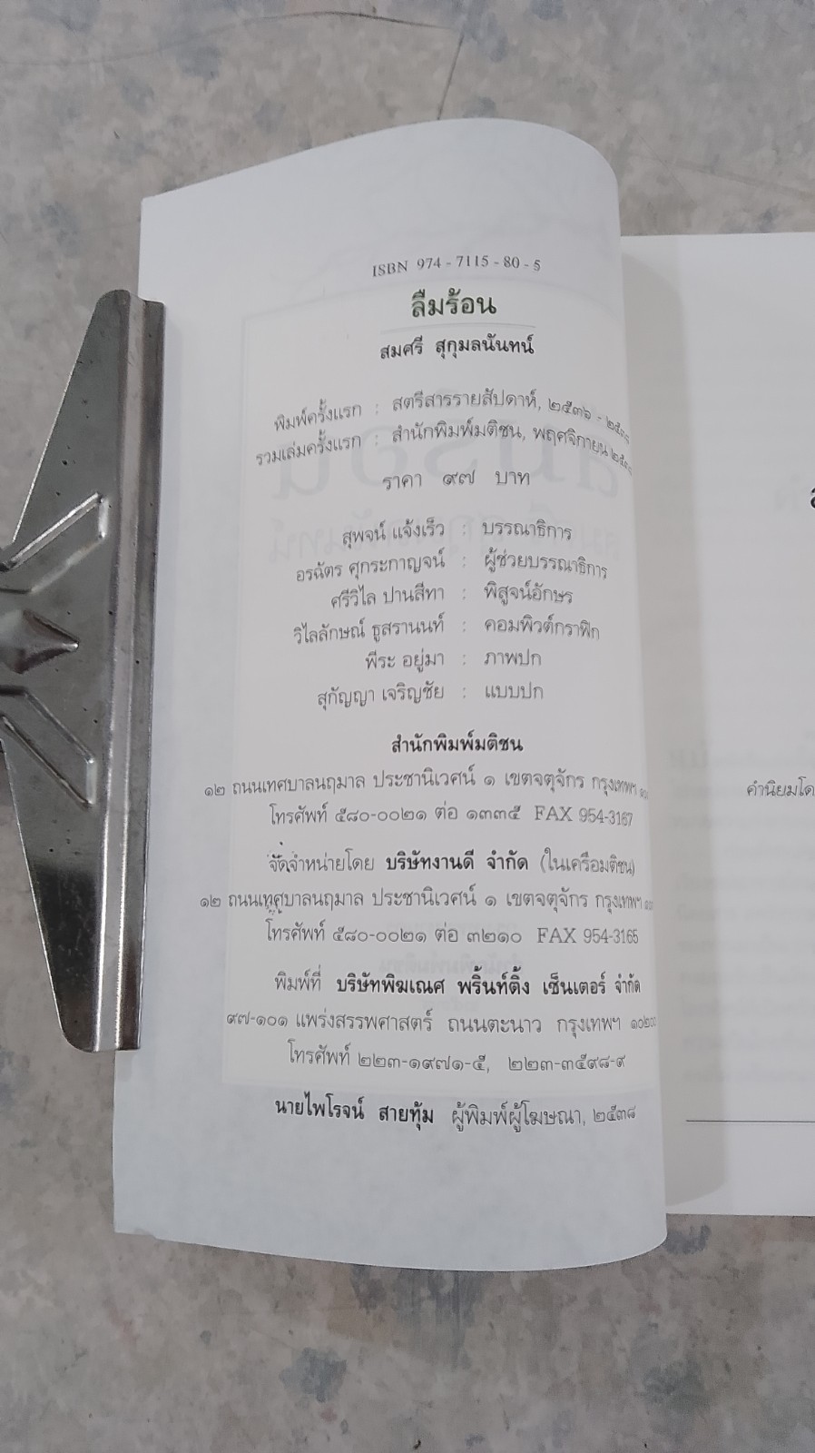 ลืมร้อน / สมศรี สุกุมลนันทน์