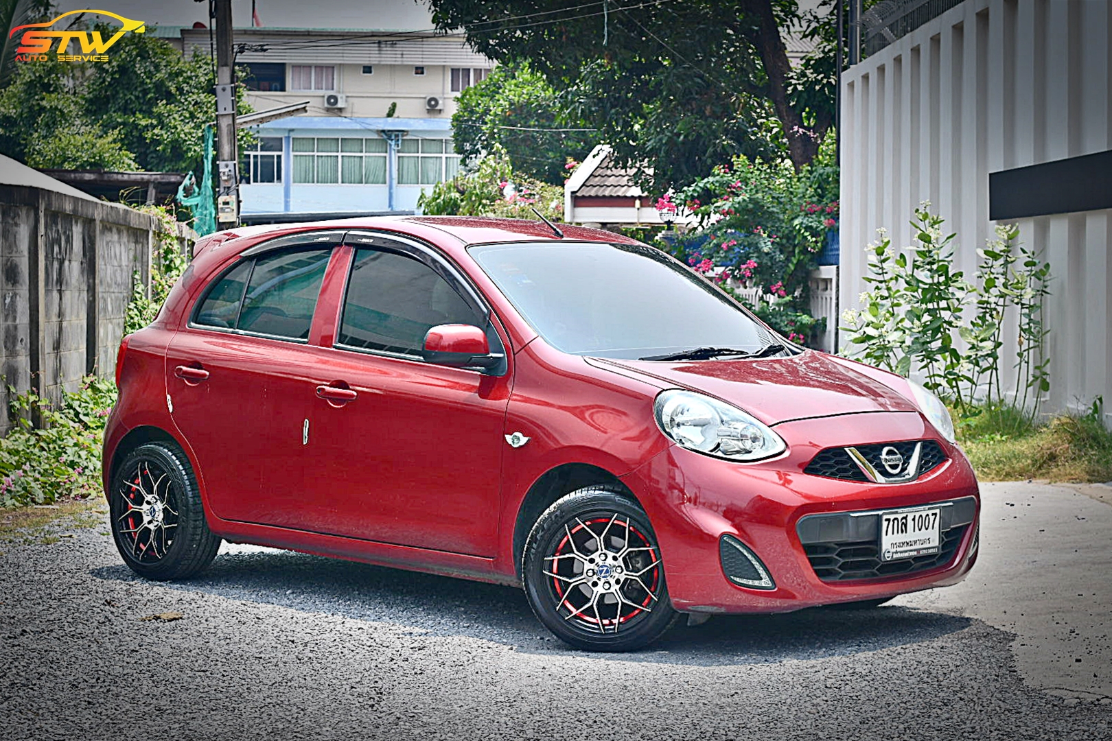 ล้อแท้ NAYA F-151 (YA3939) ขอบ15นิ้ว ยาง FALKEN ZIEX ZE310 195/50R15 82V ติดตั้งใส่ NISSAN MARCH