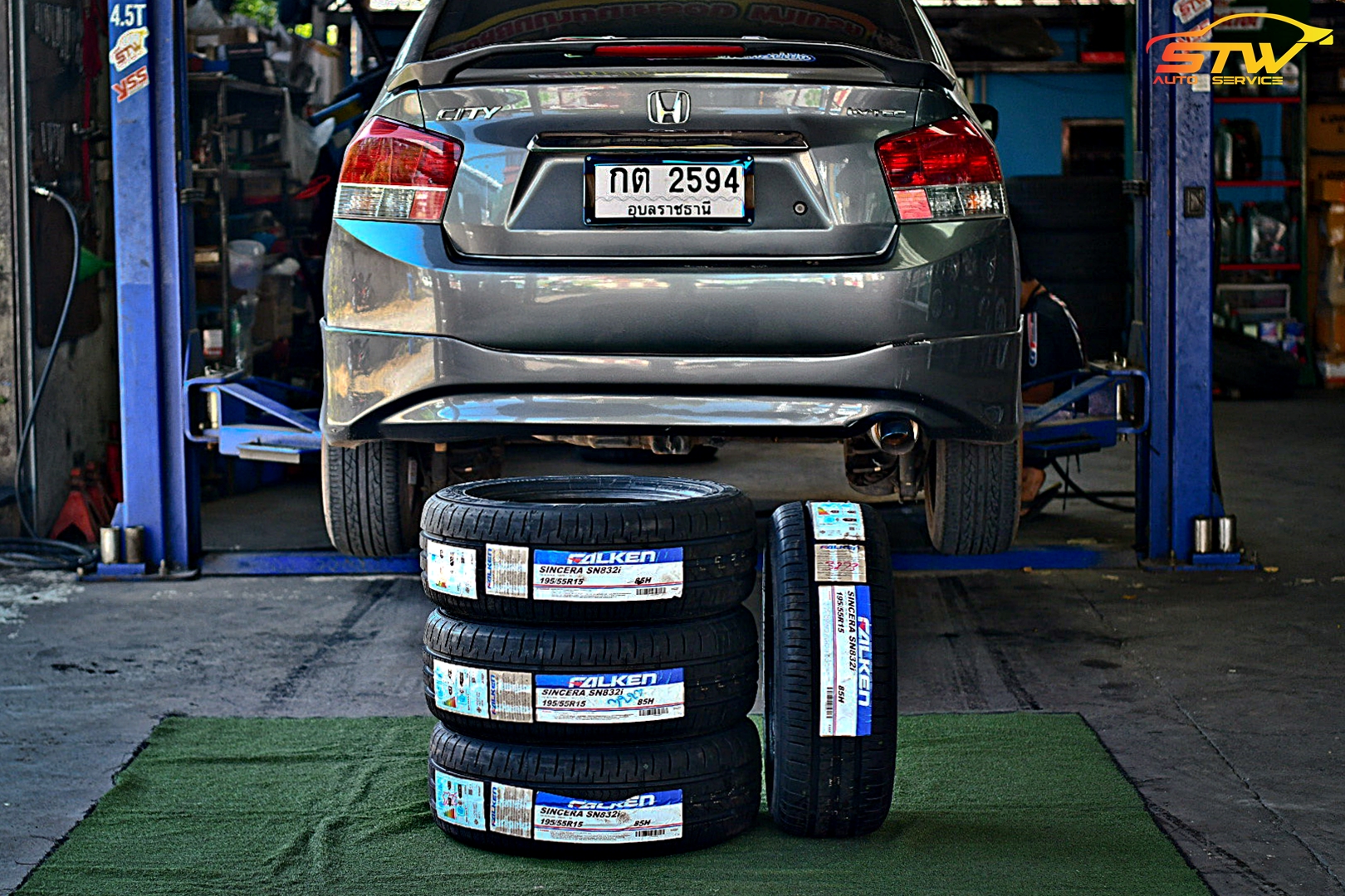 ยาง FALKEN SINCERA SN832i 195/55R15 85H ติดตั้งใส่ HONDA CITY
