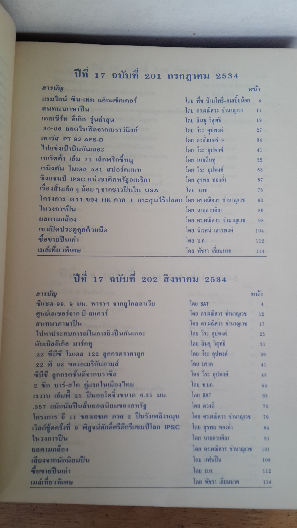 นิตยสาร อาวุธปืน รวมเล่มปี 2534 (ปกแข็ง)