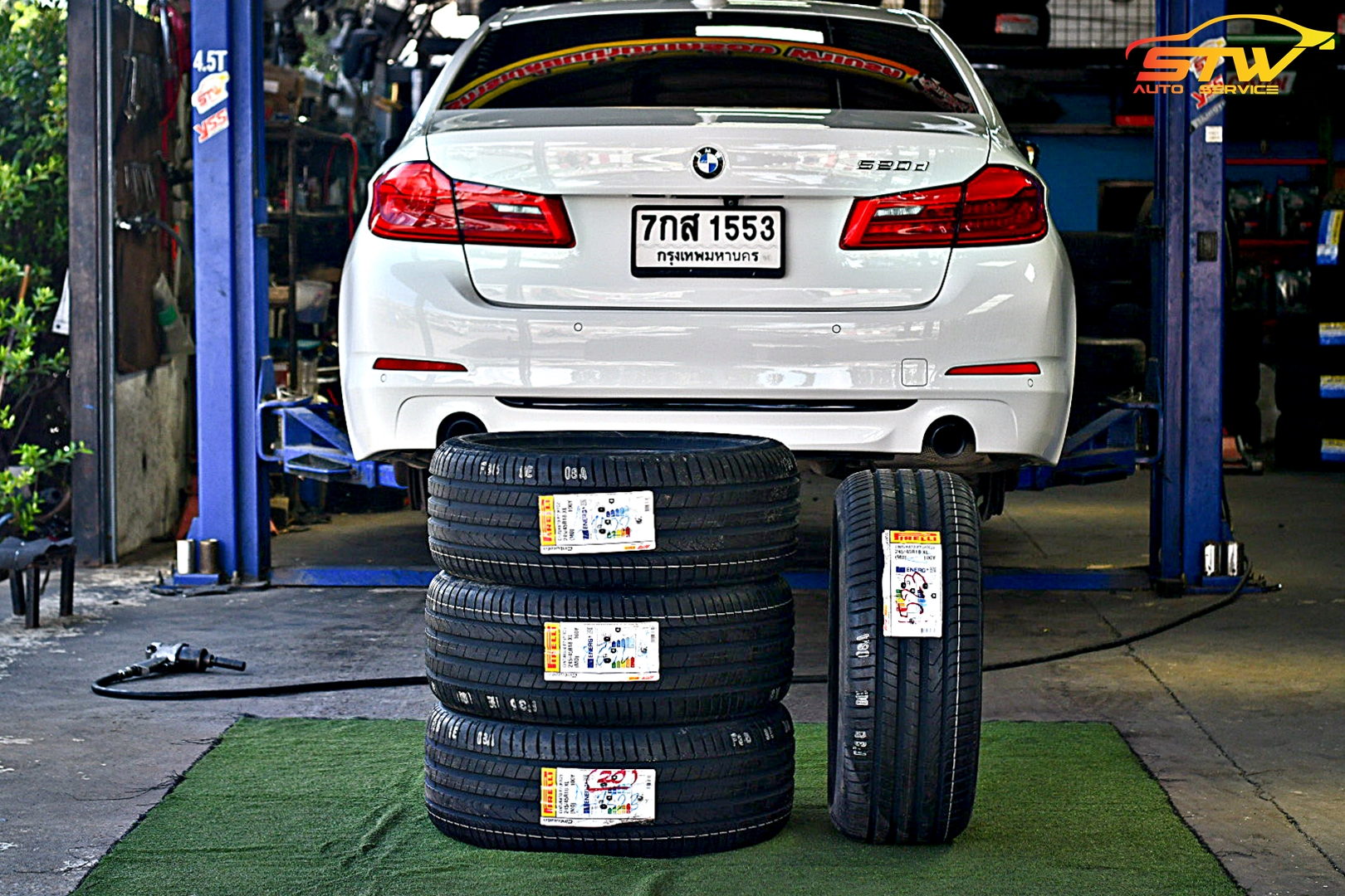 ยาง PIRELLI Cinturato P7 245/45R18 100Y ติดตั้งใส่ BMW Series5 520d