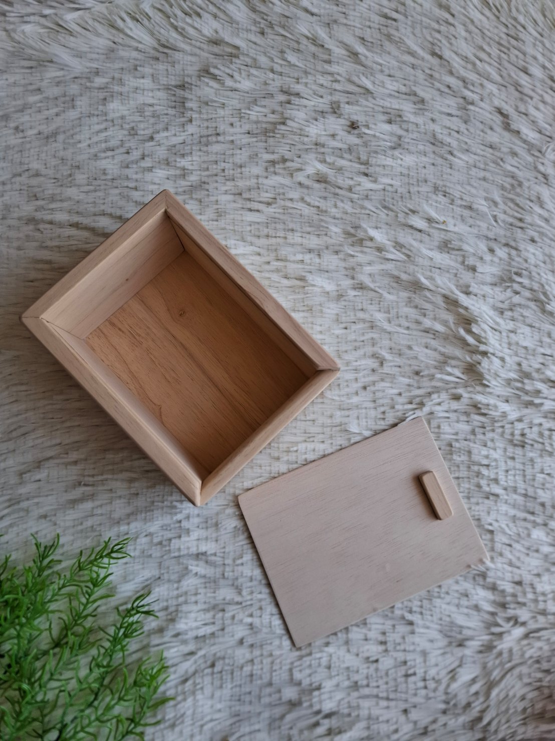 กล่องไม้ยางพาราฝาสไลด์