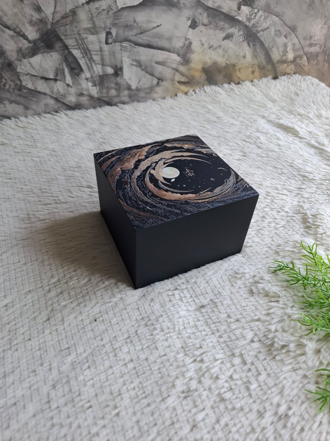 ถาดไม้สีดำ