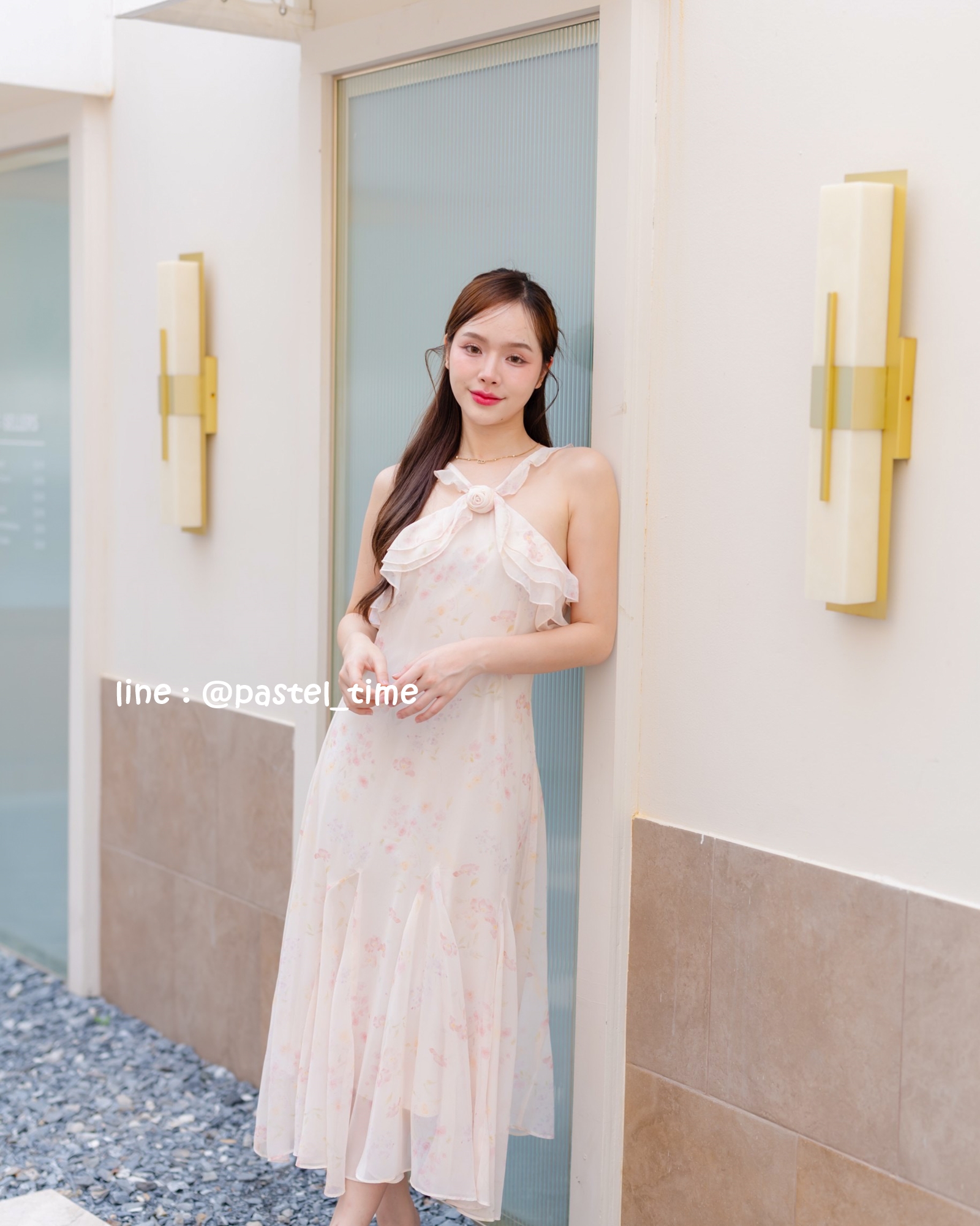 Rosy Vest Maxi Dress