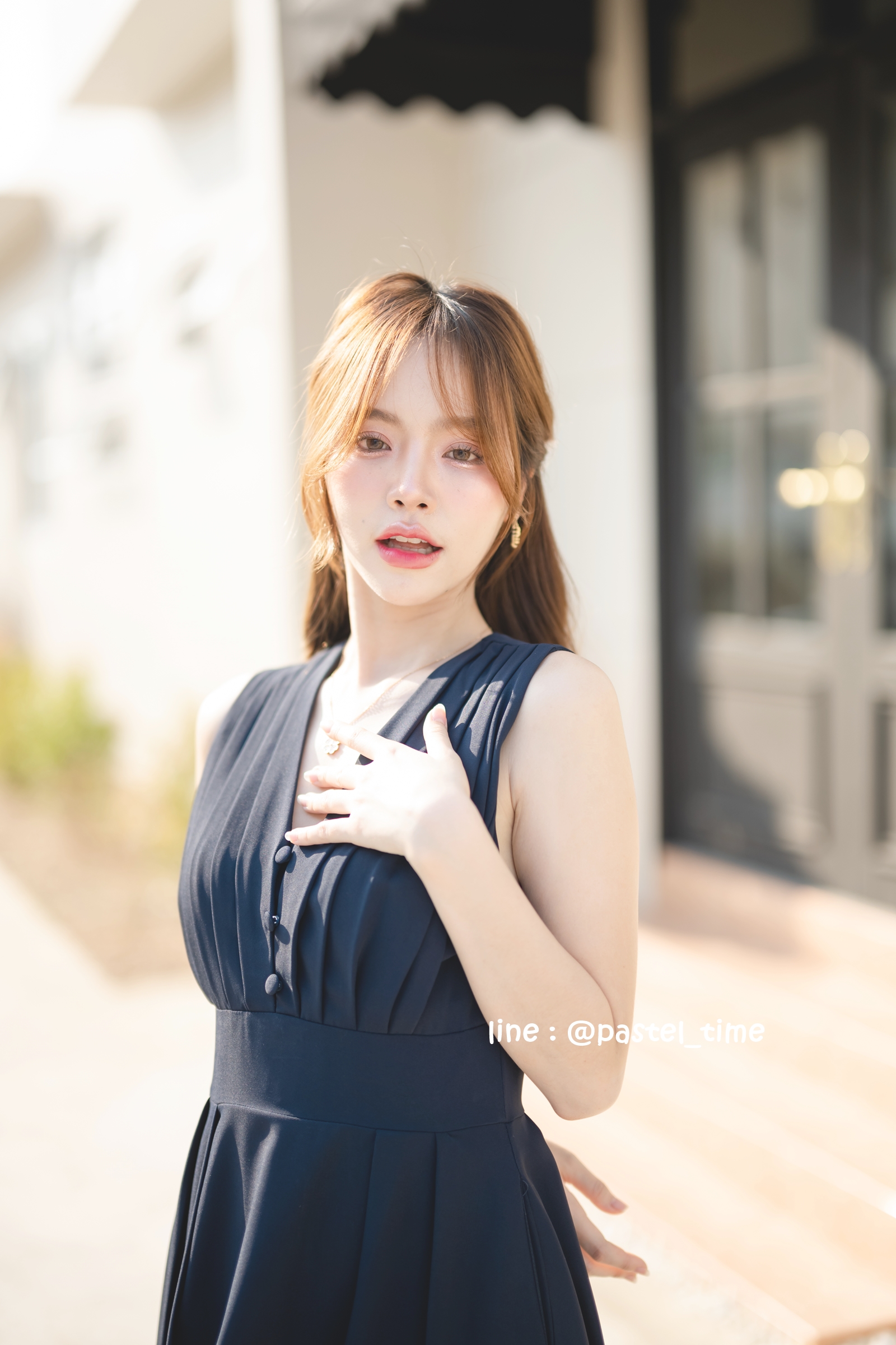 Aubrey Midi Dress : สีกรม **มีแต่XL**