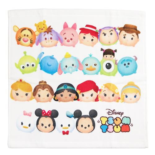 ผ้าขนหนูแบบสี่เหลี่ยม Disney Tsum Tsum ลายสวย ขนาด 34 x 36 ซม.