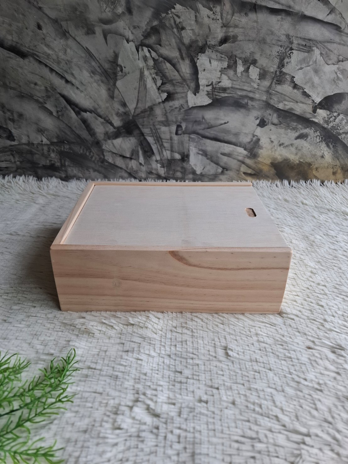 กล่องไม้สนแบบฝาสไลด์