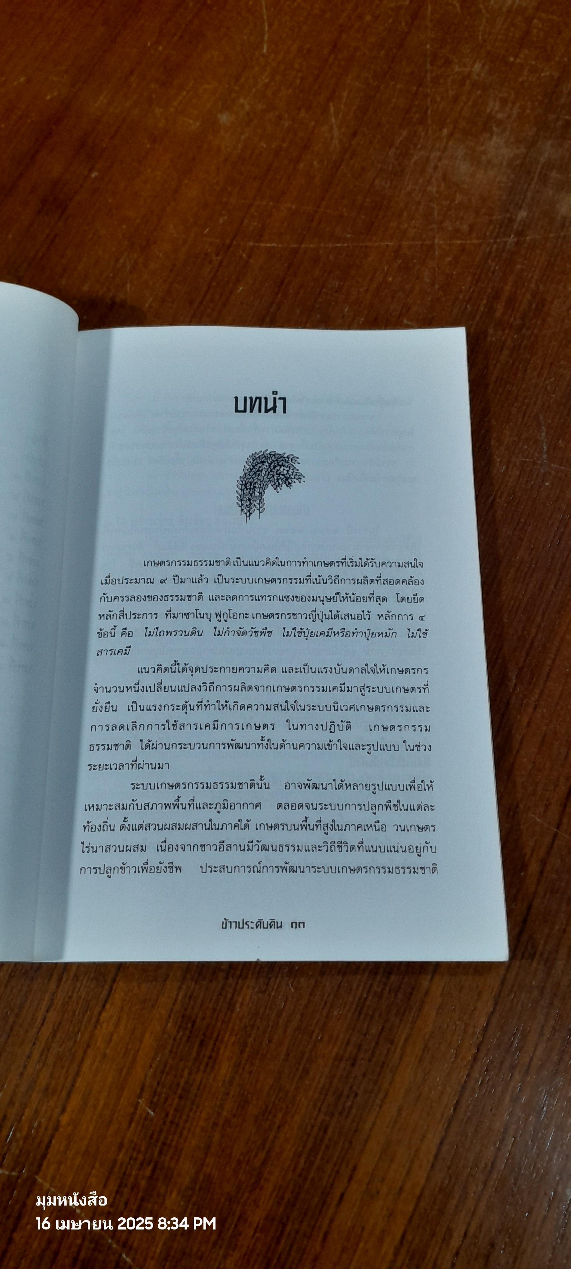 ข้าวประดับดิน : ประสบการณ์การทดลองเกษตรธรรมชาติในพื้นที่นาของภาคอีสาน