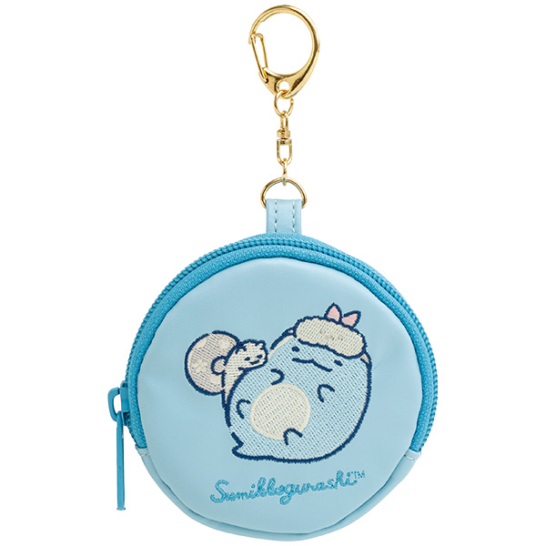พวงกุญแจกระเป๋าใส่เหรียญ Tenshi na Ebiten Idol (Limited) Embroidered coin purse แบบ Tokage สีฟ้า ขนาด 8 x 8 x 1.5 ซม. ไม่มีขายทั่วไป เป็นแบบต้องลุ้นกับทางหน้าร้าน San-X ที่ญี่ปุ่นเท่านั้น