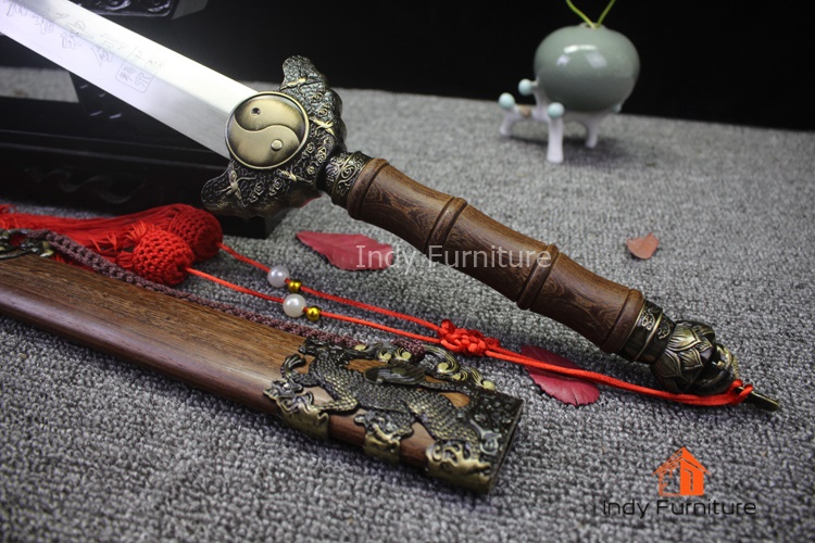 กระบี่ยาว รุ่น Dragon Yin Yang Jian ปลอกไม้