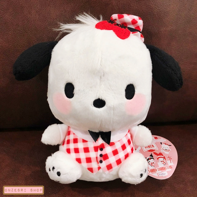 ตุ๊กตา Pochacco Strawberry Diner Cafe (Limited) ขนาด 22 x 19 x 10 ซม. ไม่มีวางขายทั่วไป มีเฉพาะที่คาเฟ่เฉพาะกิจที่ญี่ปุ่นเท่านั้น