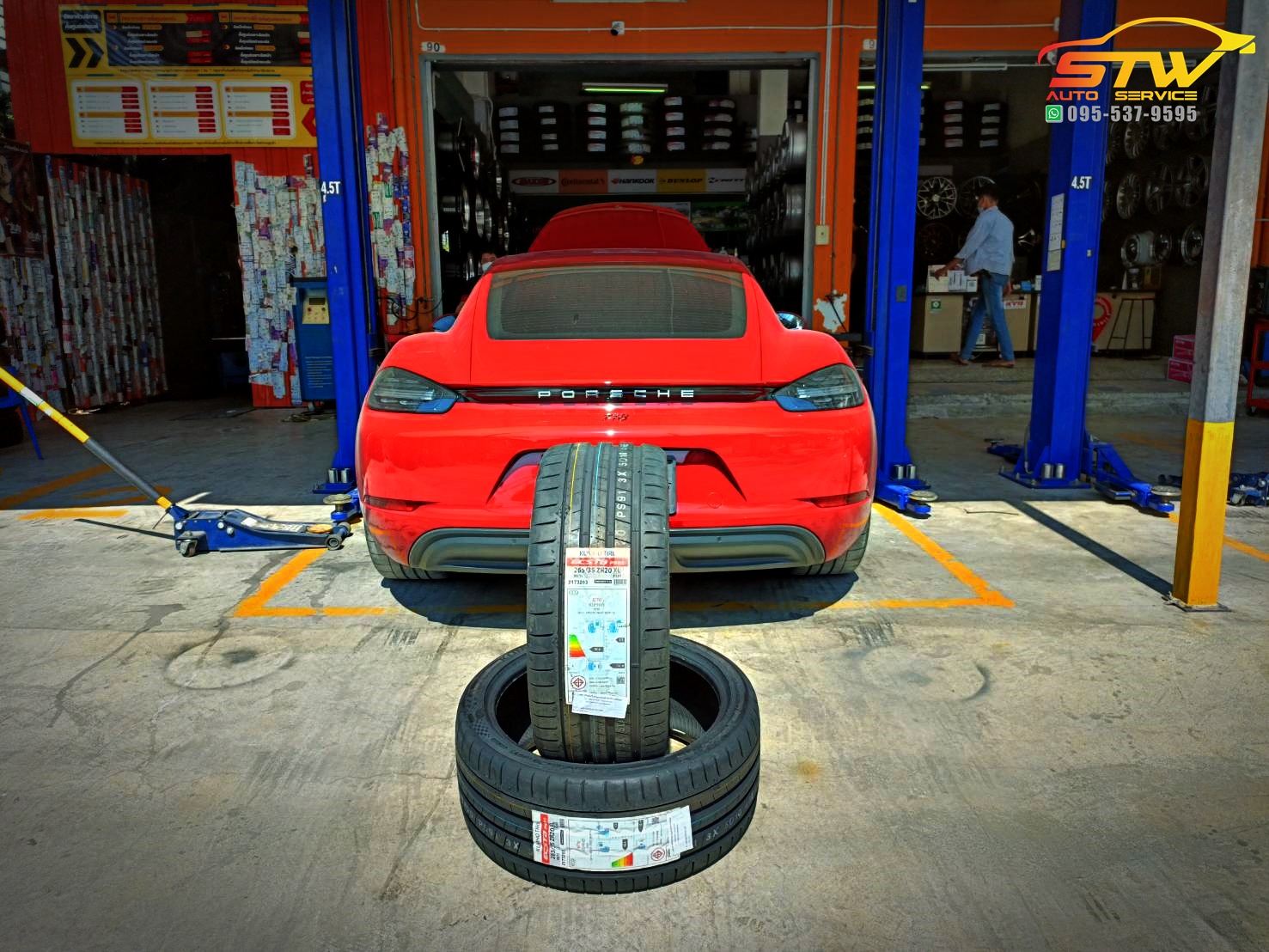 ยาง KUMHO ECSTA PS91 265/35 ZR20 99Y XL ติดตั้งใส่ PORSCHE 718